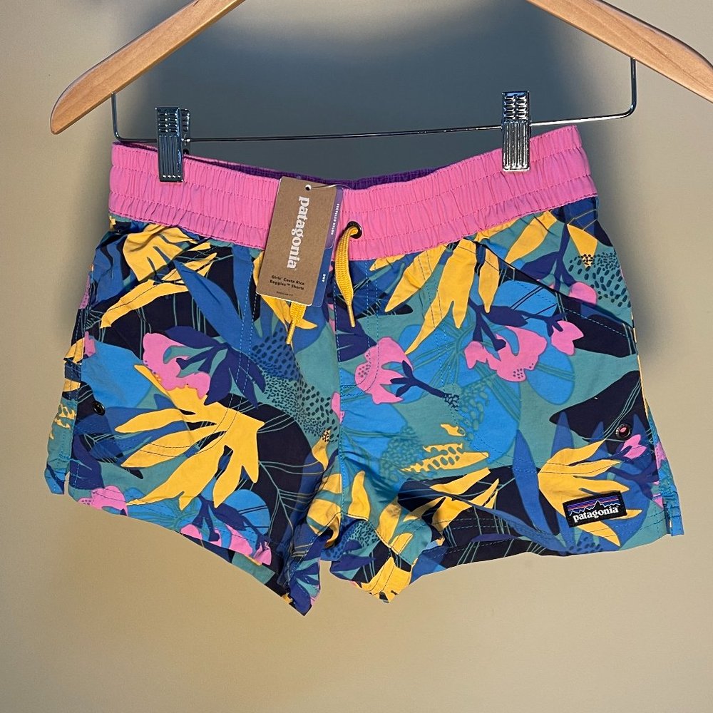 Patagonia Girls Costa Rica Baggies Shorts, Size Large